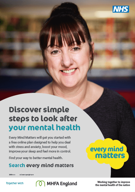 Poster to promote the Every Mind Matters tool