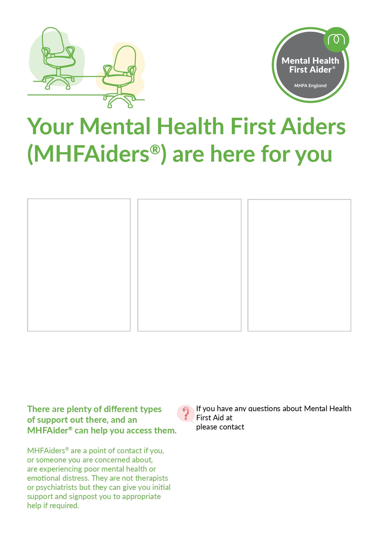 MHFAider® poster - Here for you